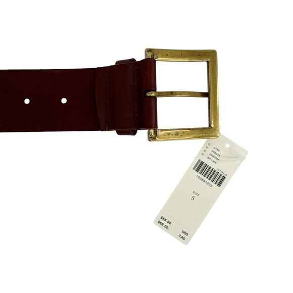 ANTHROPOLOGIE Adjustable Square Buckle Belt in Brown S - Picture 6 of 8